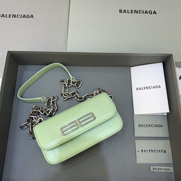 Top Quality Gossip Small On Chain Shoulder Bag Light Green, For Women,  Bags 7.4in/19cm