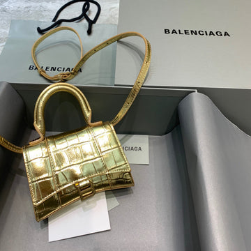 Top Quality Hourglass Mini Handbag In Gold, For Women,  Bags 4.7in/12cm