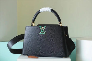 Top Quality Capucines MM Taurillon Black For Women,  Shoulder And Crossbody Bags 31.5cm/12.4in Top Quality