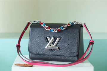 ouis Vuitton Twist MM Epi Black For Women,  Shoulder And Crossbody Bags 9.1in/23cm Top QualityÂ 