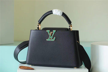 Top Quality Capucines BB Taurillon Black For Women,  Shoulder And Crossbody Bags 26cm/10.6in Top Quality