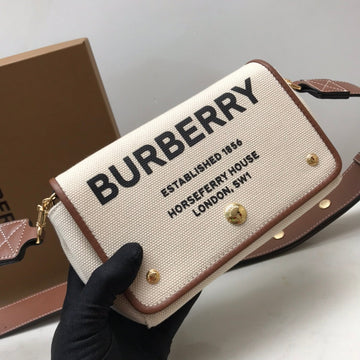 Top Quality Horseferry Print Cotton Canvas Small Crossbody Bag For Women, Bags 7.1in/18cm 80518441