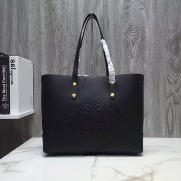 Top Quality Small Embossed Crest Tote Black For Women, Bags 13.8in/35cm