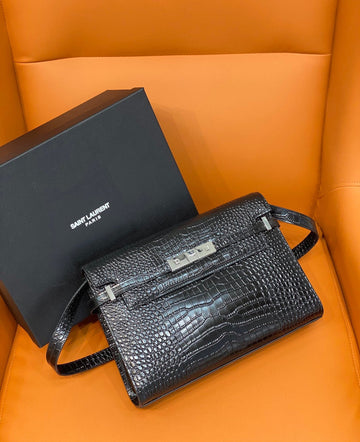 YSSL Manhattan Small Shoulder Bag Black For Women 11in/29cm YSL 579271DND0J1000