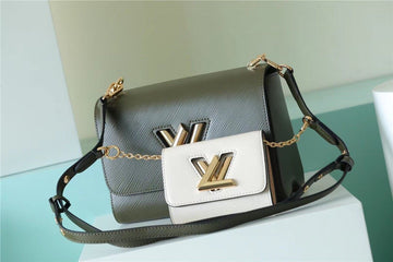 Top Quality Twist MM Bag, Shoulder and Cross Body Bags For Women Kaki / Quartz White 9.1in/23cm Top Quality M59884