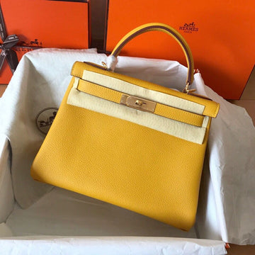 Top Quality Birkin Electric Ambre 9D For Women Gold Toned Hardware 11.8in/30cm