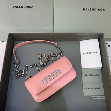 Top Quality Gossip Small On Chain Shoulder Bag Light Pink, For Women,  Bags 7.4in/19cm