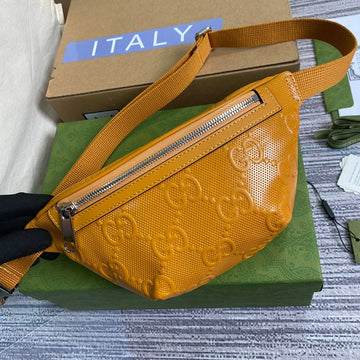 gg Embossed Belt Bag Yellow gg Embossed For MenÂ  9.1in/23cm ggÂ 