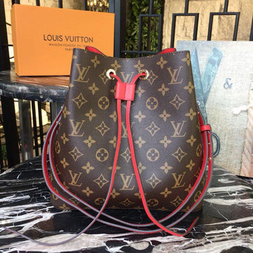 Top Quality NeoNoe MM Bucket Bag Monogram Canvas Coquelicot Red For Women, WomenÂs Handbags, Shoulder And Crossbody Bags 10.2in/26cm Top Quality M44021