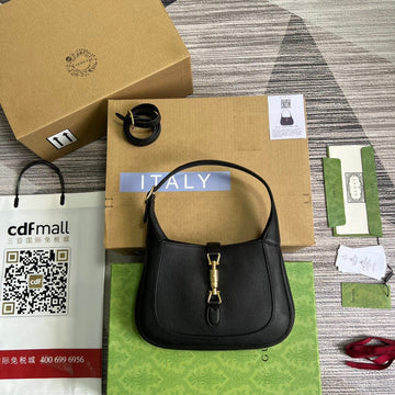 gg Jackie 1961 Small Shoulder Bag Black For Women, Women’s Bags 10.8in/28cm gg â636709 10O0G 1000