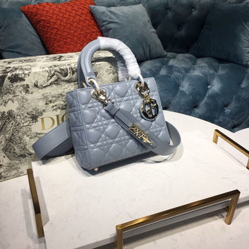 Top Quality Small Lady My ABCBag Denim Blue Cannage For Women 20cm/8in CD M0538OCAL_M90B