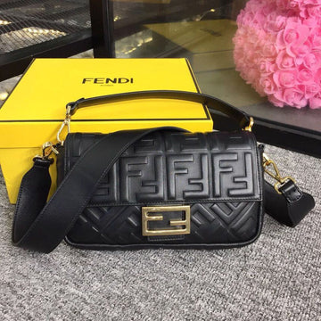 Top QualityTop Quality Baguette Nappa Black For Women, Womenâs Handbags, Shoulder And Crossbody Bags 10in/27cm FF 8BR600A72VF15ZW