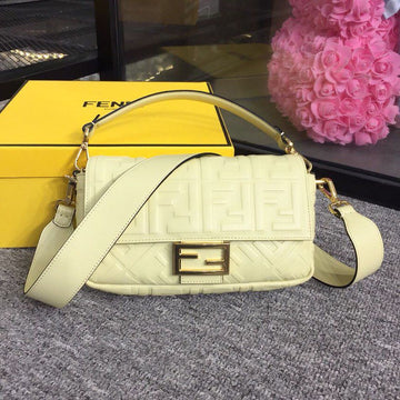 Top QualityTop Quality Baguette Nappa Cream For Women, Women’s Handbags, Shoulder And Crossbody Bags 10in/27cm FF 8BR600