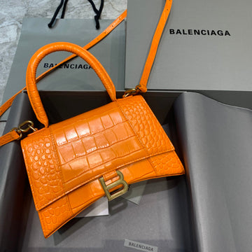 Top Quality Hourglass Small Handbag In Orange, For Women,  Bags 9in/23cm