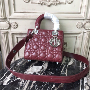 Top Quality Small Lady Bag SiTop Qualityer Hardware Burgundy For Women 8in/20cm CD