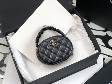 CHLVanity Case Shiny Gold Black Bag For Women 9.5cm/3.7in