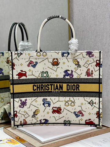 Top Quality Large Book Tote White, For Women, WomenÂs Handbags 16.5in/42cm CD M1286ZRTY_M941