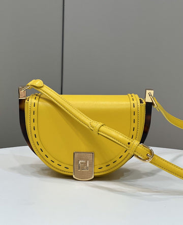 Top QualityTop Quality Moonlight Saddle Yellow Bag For Woman 19cm/7.5in