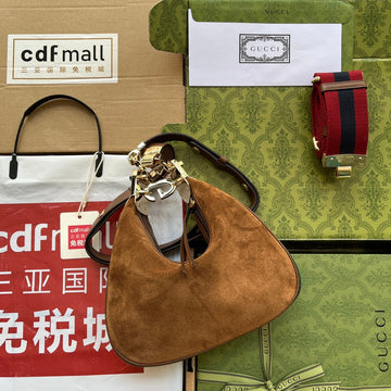 gg Atache Small Shoulder Bag Dark Brown For Women, Women’s Bags 9in/23cm gg â