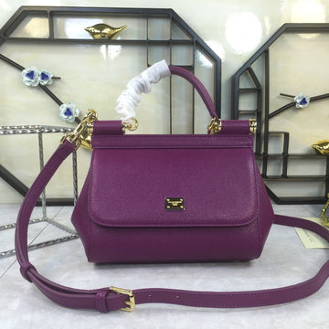 Top Quality MeTop Qualityum Sicily Handbag In Dauphine Violet For Women 10.2in/26cm Top Quality