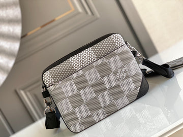 Top Quality Trio Messenger Damier Graphite Plaster For Men, Bags, Shoulder And Crossbody Bags 9.8in/25cm Top Quality