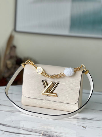 Top Quality Twist MM Monogram Flower Quartz White For Women,  Shoulder And Crossbody Bags 9.1in/23cm Top Quality M59403