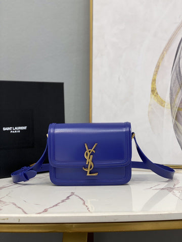 YSSL Solferino Small Satchel In Box Navy Blue For Women Â 7in/19cm YSLÂ 