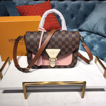 Top Quality Beaumarchais Damier Ebene Canvas Venus Pink For Women, WomenÂs Handbags, Shoulder And Crossbody Bags 9.8in/25cm Top Quality N40147