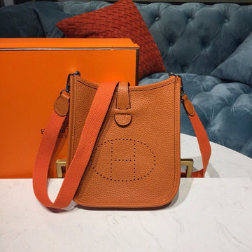 Top Quality Evelyne II TPM Bag Orange For Women SiTop Qualityer Toned Hardware 7.9in/20cm