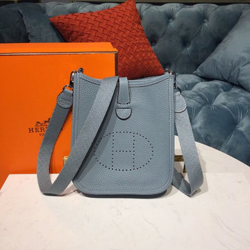 Top Quality Evelyne II TPM Bag Light Blue For Women SiTop Qualityer Toned Hardware 7.9in/20cm