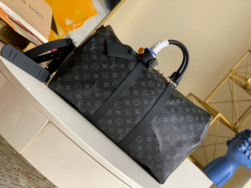 Top Quality Keepall Bandouliere 45 Monogram Eclipse Canvas For Men, Bags, Travel Bags 17.7in/45cm Top Quality M40569