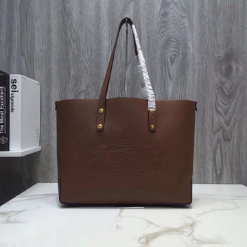 Top Quality Small Embossed Crest Tote Brown For Women, Bags 13.8in/35cm