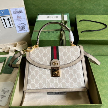 gg Ophidia Small gg Top Handle Bag Beige For Women, Women’s Bags 9.8in/25cm gg â651055 UULAG 9682