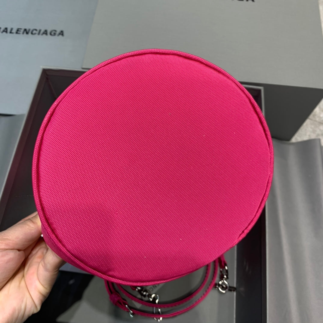 Balen Le Cagole MeTop Qualityum Bucket Bag In Dark Pink, For Women,  Bags 11.8in/30cm