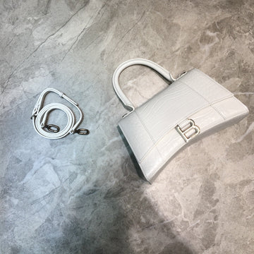 Top Quality Hourglass Small Handbag In White, For Women,  Bags 9in/23cm 5935461LR6Y9016