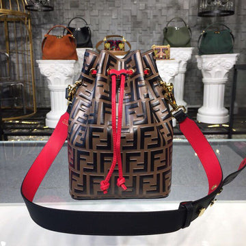 Top QualityTop Quality Mon Tresor Bucket Bag Brown For Women, Women’s Bags, Shoulder And Crossbody Bags 9in/23cm FF 8BT298A6AEF13VJ