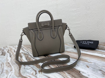 Top Quality Nano LuGucciage Bag In Drummed Brown For Women 8in/20cm 