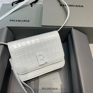 Top Quality Bolso Bandolera B In White, For Women,  Bags 7in/18cm