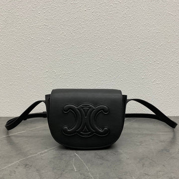 Top Quality Folco Cuir Triomphe Black For Women 7in/19cm 198263DU3.38NO