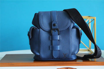 Top Quality Christopher XS Taurillon Blue For Men, Bags, Shoulder And Crossbody Bags 7.7in/19.5cm Top Quality