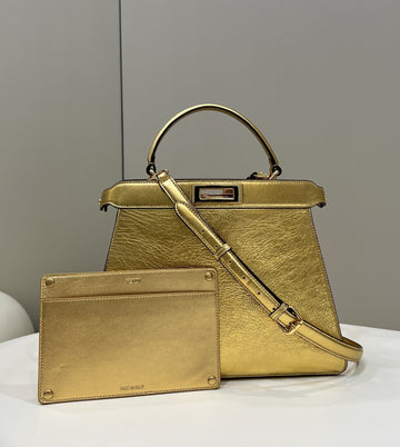 Top QualityTop Quality Peekaboo Medium Gold Bag For Woman 33cm/13in