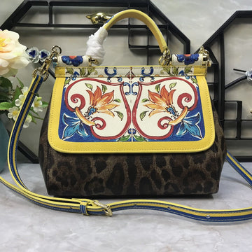 Top Quality MeTop Qualityum Sicily Handbag Unique Print Motifs Muticolour For Women 10.2in/26cm Top Quality