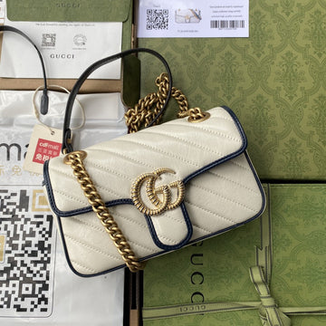 gg Marmont MatelassÃ© Mini Bag  White For Women 9in/22cm gg