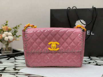 CHLVinyl Classic PiNike and Yellow Shoulder bag For Women 29cm/11.5in