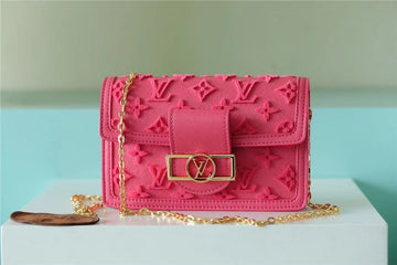 Top Quality Mini Dauphine Monogram Fluo Pink For Women,  Shoulder And Crossbody Bags 18.5cm/7.3in Top Quality M20747