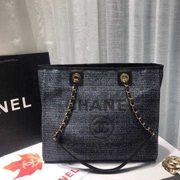 CHL Deauville Chain Shoulder Tote Bag Dark Grey For Women Handbags, Shoulder Bags 13.3in/34cm A66939