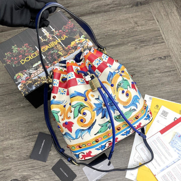 Top Quality Print Crespo Bucket Bag Multicolor With Branded Plate For Women Top Quality Bag
