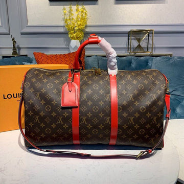 Top Quality Keepall Bandouliere 50 Monogram Canvas Red For Men, Bags 19.7in/50cm Top Quality M44740