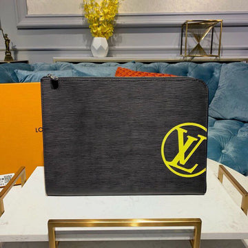 Top Quality Pochette Jour GM Epi Black/Yellow For Men, Wallet 13.8in/34cm Top Quality M68198
