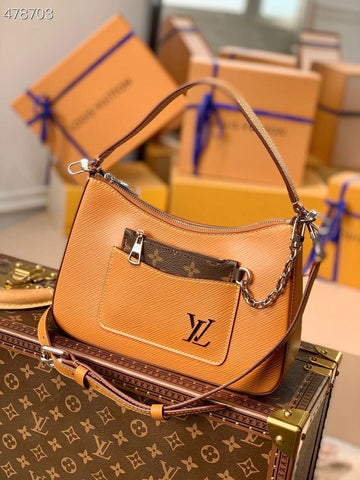 Top Quality Marelle Tote MM Gold Miel Brown For Women,  Shoulder And Crossbody Bags 11.8in/30cm Top Quality M59953